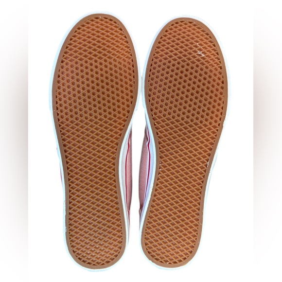 Vans NWOT Off the Wall Pink White Pin Stripes canvas shoes Women’s Size 8 - Picture 7 of 8